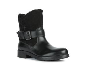 Geox D Rawelle B ABX A Rindsleder Damenstiefel In Schwarz EU 38 / UK 5