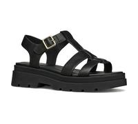 Geox Damen D ADACTER S B Flat Sandal, Black, 38 EU