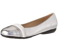 Geox Damen D ANNYTAH A Geschlossene Ballerinas, Silber (Silver/White C0434), 37 EU