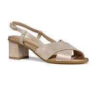 Geox Damen D AURELY 50 A Heeled Sandal, Lt Gold, 41 EU