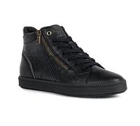 Sneaker GEOX "D BLOMIEE B" Gr. 37, schwarz Damen Schuhe Plateau Schnürschuhe High Top Sneaker, Schnürboots, Winterboots mit Reißverschluss (36792748-37) schwarz