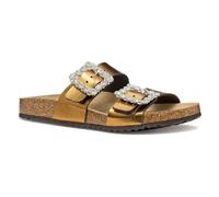 Geox Damen D BRIONIA R A Flat Sandal, Coffee, 37 EU