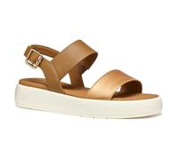 Geox Damen D CAMALEI A Flat Sandal, Lt Bronze/Camel, 38 EU