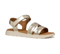 Geox Damen D DANDRA E Flat Sandal, Lt Gold, 40 EU