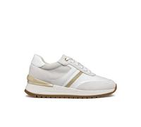 Geox Damen D DESYA A Sneaker, White/Gold, 36 EU