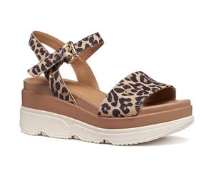 Geox Damen D Gardenia C Wedge Sandal, Natural, 37 EU