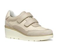 Geox Damen D ILDE A Sneaker, Papyrus/Lt Taupe, 40 EU