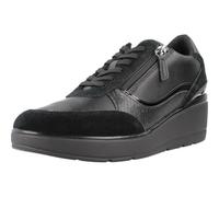 Geox Damen Sneaker Ilde Wedge ohne Schnürsenkel Schwarz Größe 37