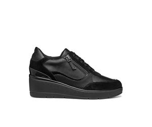 Geox Damen D Ilde Sneaker, Schwarz, 41 EU
