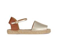 Geox Damen D LAMPEDUSA B Wedge Sandal, Gold/COGNAC, 40 EU