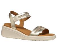 Geox Damen D MELICONIA E Wedge Sandal, Lt Gold, 40 EU