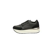 Geox Damen D New Kency Sneaker, Schwarz, 38 EU