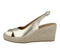 Geox Damen D PANAREA Espadrille Wedge Sandal, LT Gold, 37.5 EU