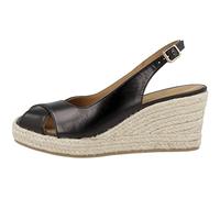 Geox Damen D PANAREA Espadrille Wedge Sandal,Schwarz,36 EU