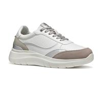 Geox Damen D PLUMMERY B Sneaker, White/Rock, 36 EU