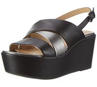 Geox Damen D SAKELY B Plateau, Schwarz (BLACKC9999)
