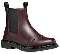 Stiefelette GEOX "Geox Stiefelette Leder/Textil", Damen, Gr. 38, dunkelrot, Leder, Textil, Schuhe Stiefelette (13198848-38) dunkelrot