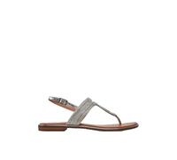 Geox Damen D Sozy Plus E Flat Sandal, Silver, 38 EU