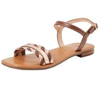 Geox Damen D Sozy Q A Flat Sandal, Cognac/Rose Gold, 37 EU