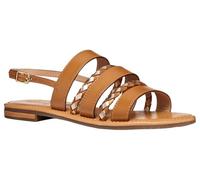 Geox Damen D Sozy S C Flat Sandal, Camel/LT Gold, 35 EU