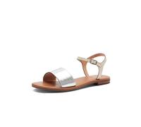 Geox Damen D Sozy S J Slide Sandal, Silver/Papyrus, 37.5 EU