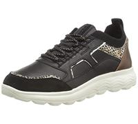 Geox Damen d spherica Sneakers, Black Off White, 37 EU