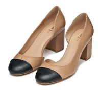 Geox Damen D VIRNILISA 65 B Pump, Beige/Black, 38.5 EU