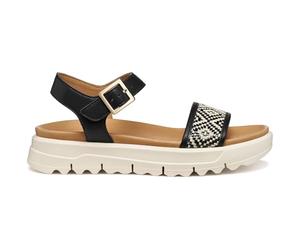 Geox Damen D XAND 2.1S C Wedge Sandal, Black, 38 EU