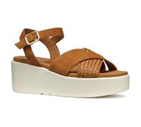 Geox Damen D XAND 2.2S B Wedge Sandal, Cognac, 41 EU