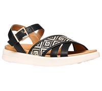 Geox Damen D XAND 2S B Wedge Sandal, Black, 37 EU