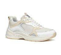 Geox Damen D ZARVIA A Sneaker, White/Papyrus, 37 EU