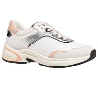 Geox Damen D ZARVIA A Sneaker, White/Silver, 38 EU