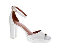 Geox - Damen High Heel Sandale D45B6D00043, C1002 Cremeweiß, 38 EU