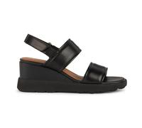 Geox Damen Spherica Ec6 Wedge Sandal, Schwarz, 38 EU