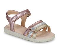 Sandale GEOX "J SANDAL HAITI GIRL", Mädchen, Gr. 34, rosa, multi, Lederimitat, leicht glänzend, Schuhe Sandale, Sandale im Pastell-Look, Größenschablone zum Download (25828357-34) rosa, multi