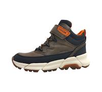 Geox J FLEXYPER Plus Boy Ankle Boot, Brown Cotto/Black, 37 EU