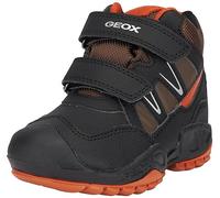 Geox Herren J New Savage Boy B A Sneaker, Black/DK ORANGE, 37 EU