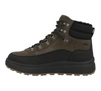 Schnürstiefelette GEOX "Geox Stiefelette Leder/Textil", Herren, Gr. 45, schwarz (schwarz, grün), Leder, Textil, casual, Schuhe (49529757-45) schwarz, grün