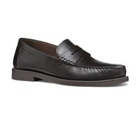 Geox Herren - Slipper RECANATI in schwarz Glattleder