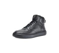 Winterboots GEOX "U DEIVEN", Herren, Gr. 41, schwarz, Leder, Textil, modisch, Schuhe, High Top Sneaker mit Warmfutter, Größenschablone zum Download (51202308-41) schwarz