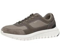 Sneaker GEOX "U FLEXTRIDE R", Herren, Gr. 44, hellgrau, Lederimitat, Textil, Veloursleder, Schuhe Sneaker, Halbschuh, Freizeitschuh, Schnürschuh mit Logo-Emblem (88289608-44) hellgrau