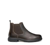 Stiefelette GEOX "Geox Stiefelette Leder/Textil", Herren, Gr. 40, braun (coffee), Leder, Textil, casual, Schuhe (40200040-40) coffee