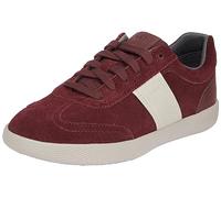 Geox Herren U RIETI A Sneaker, Wine/LT Grey, 43 EU