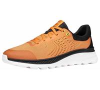 Sneaker GEOX "Geox Sneaker Textil", Herren, Gr. 44, orange (schwarz, orange), Textil, Schuhe Sneaker (77038505-44) schwarz, orange