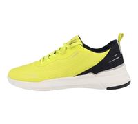 Sneaker GEOX "U VITTOUR", Herren, Gr. 43, gelb, navy, Lederimitat, Textil, Schuhe Sneaker, Halbschuh, Freizeitschuh, Schnürer mit Kontrastbesatz (34881103-43)