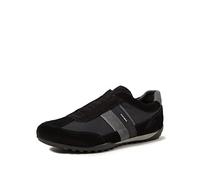 Geox Herren U Wells Sneakers, Black Dk Jeans, 44 EU