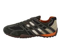 Geox Herren Uomo Snake L Sneakers, Dk Grey Off White, 47 EU