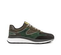 Geox Herren U SPHERICA ACTIF X1 Sneaker, DK Coffee/DK Green, 41 EU