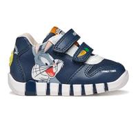 Klettschuh GEOX "B IUPIDOO BOY", Kinder, Gr. 23, blau, Lederimitat, Textil, Schuhe Klettschuh, Freizeitschuh mit Bugs Bunny Motiv, Größenschablone zum Download (23926132-23) blau