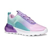 Geox J ACTIVART ILLUMINUS Sneaker, Aqua/Lilac, 26 EU